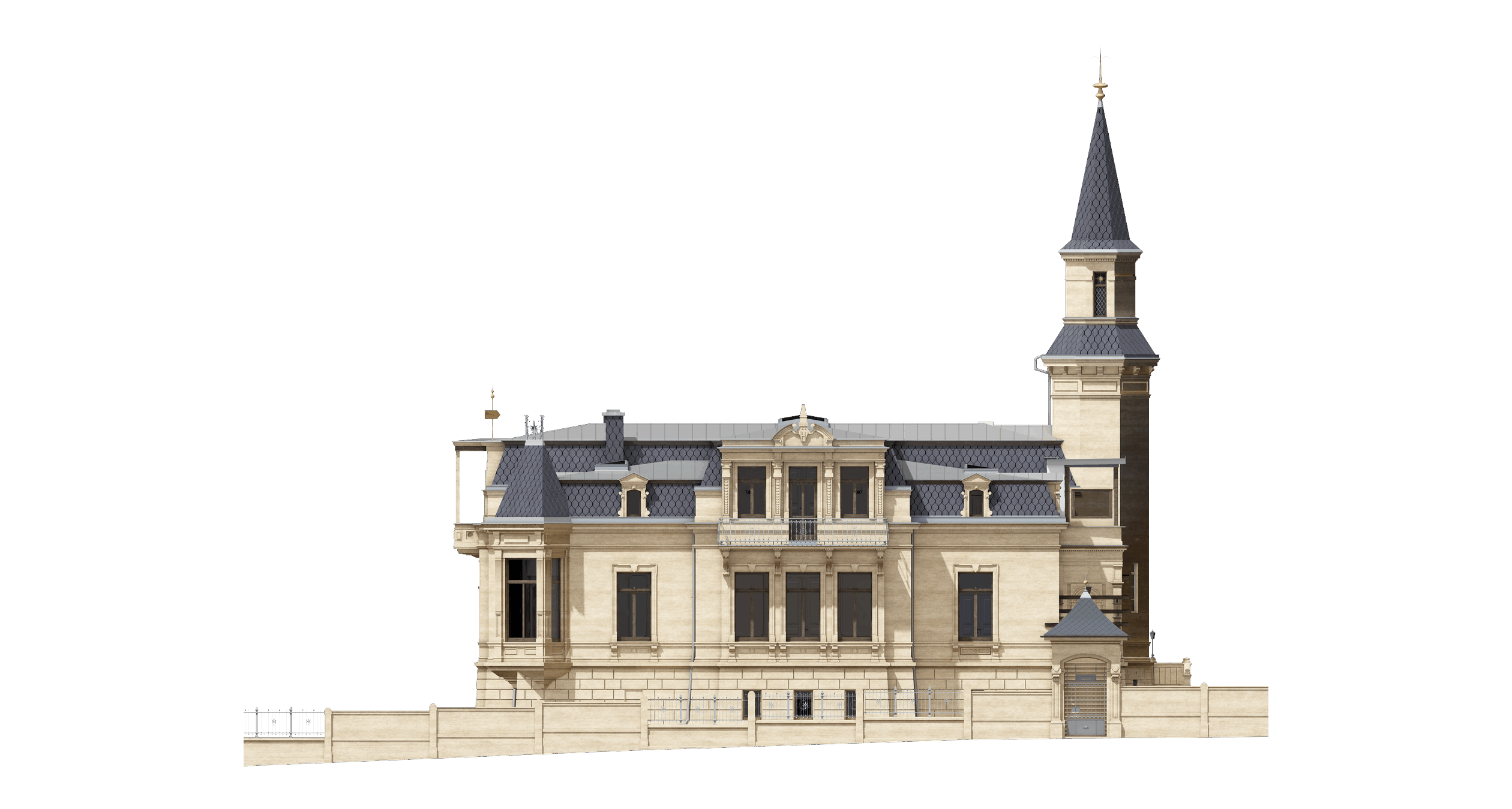 Villa Waldpark, Dresden – Ansicht West