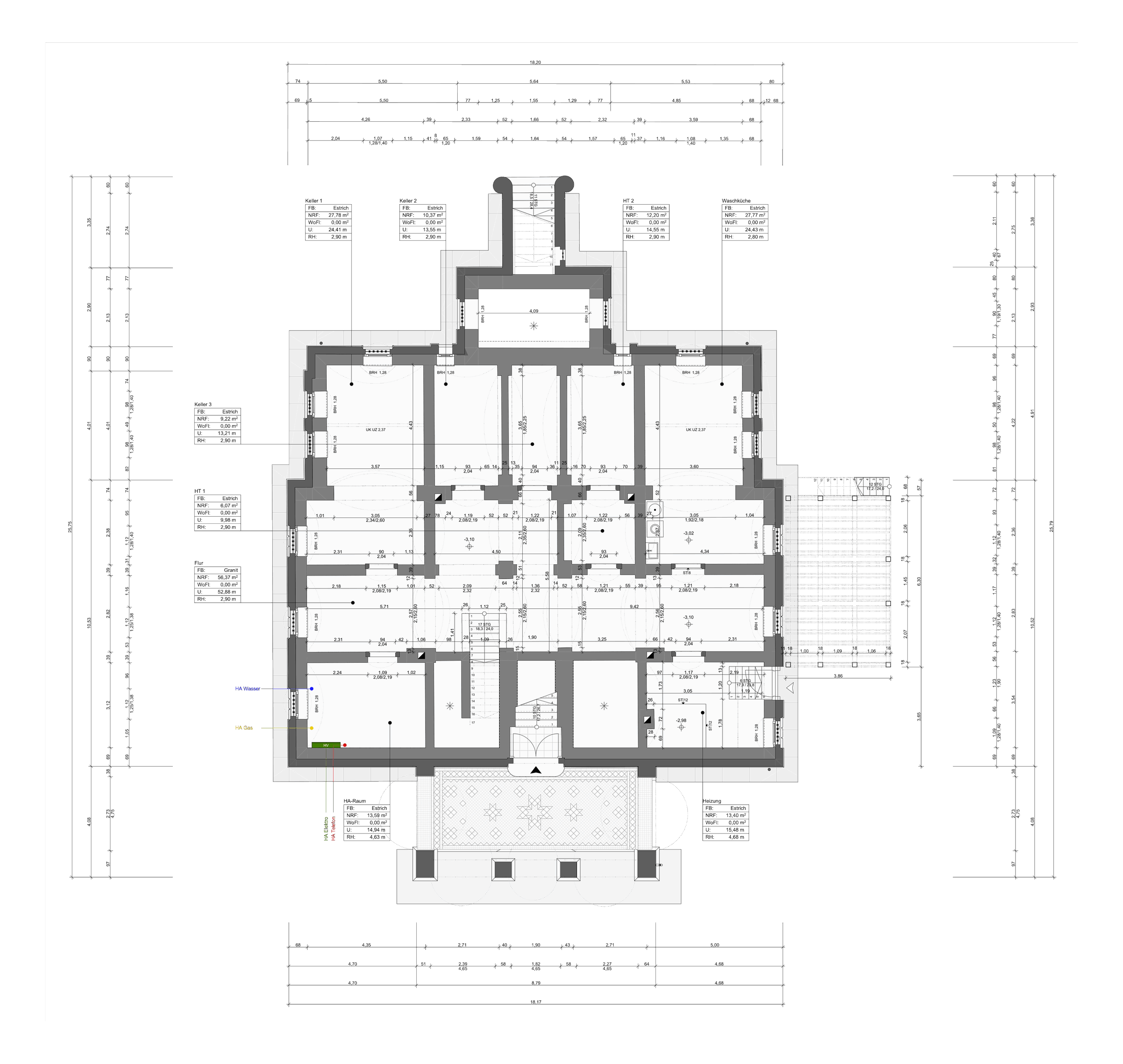 Villa Mittelstadt 8, Waldenburg – Grundriss Untergeschoss