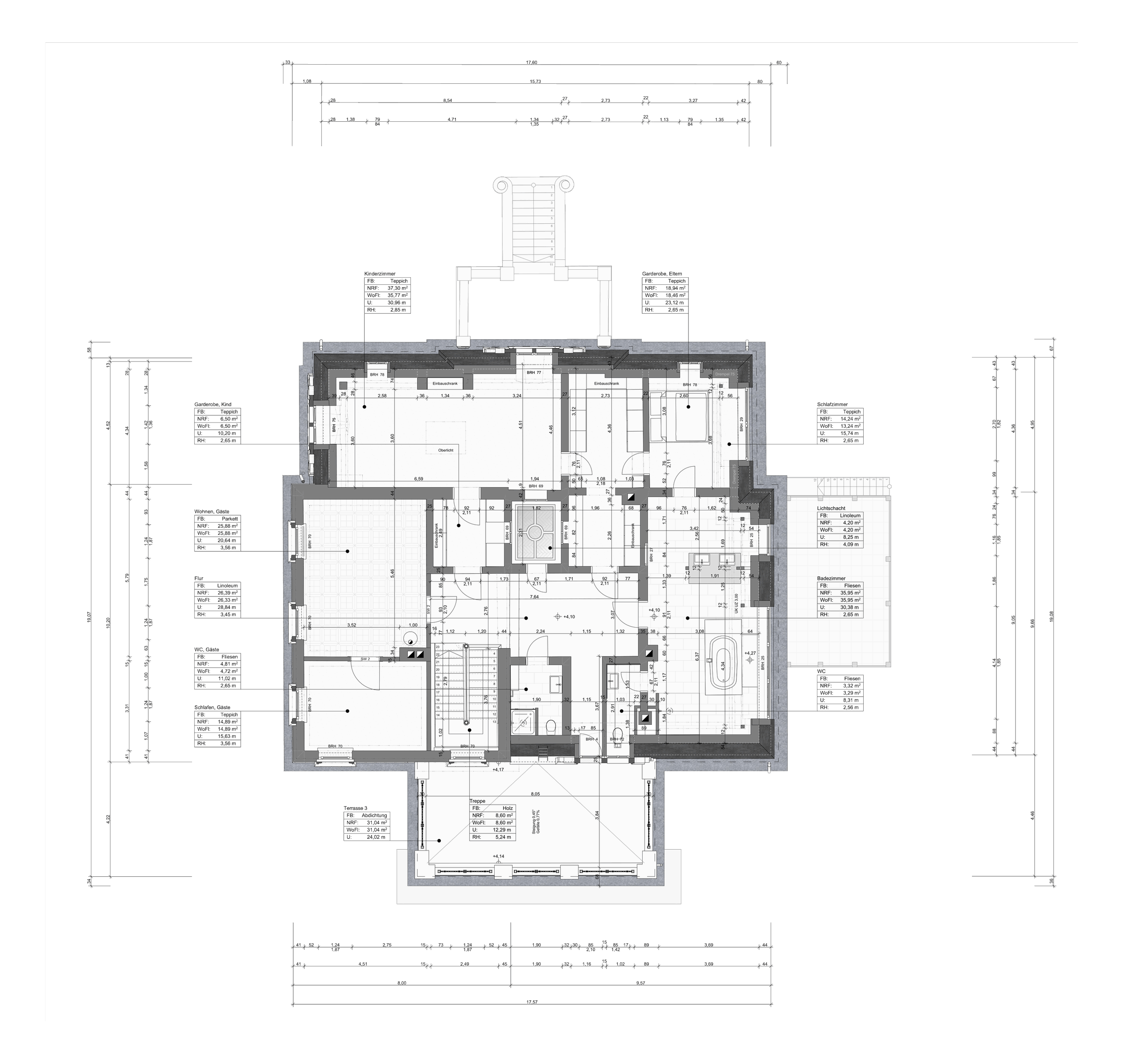 Villa Mittelstadt 8, Waldenburg – Grundriss Dachgeschoss