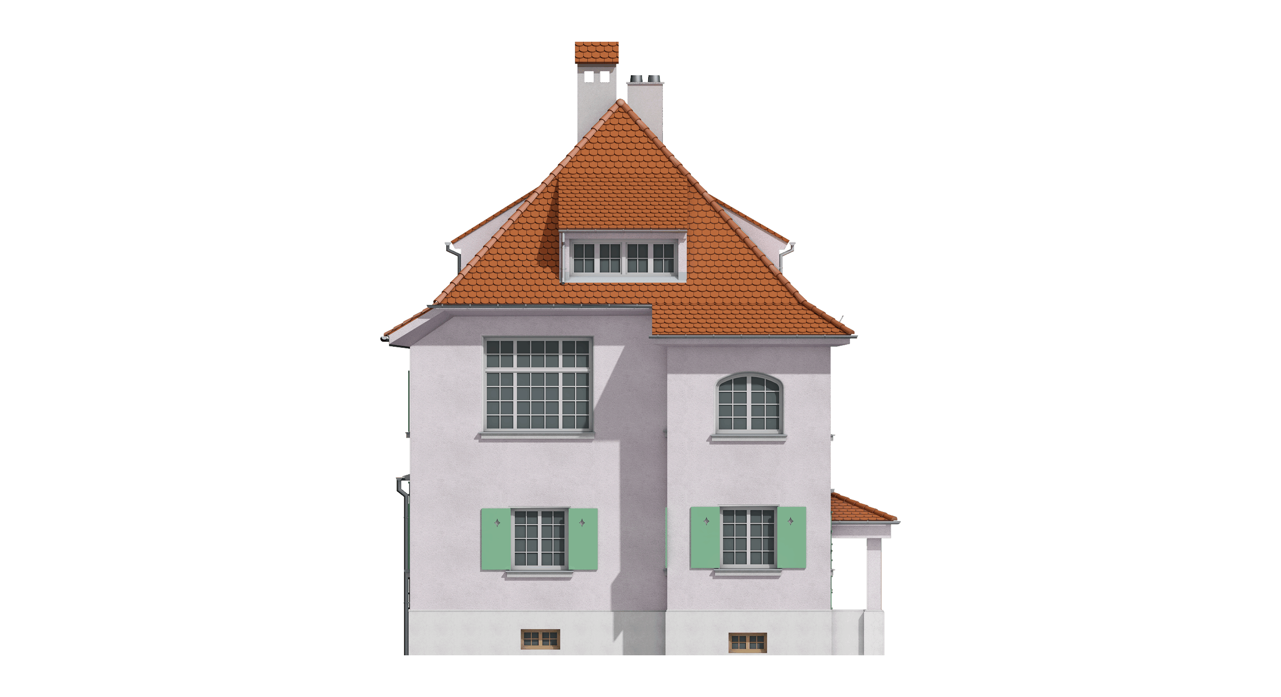 Historische Künstlervilla, München – Ansicht Nord
