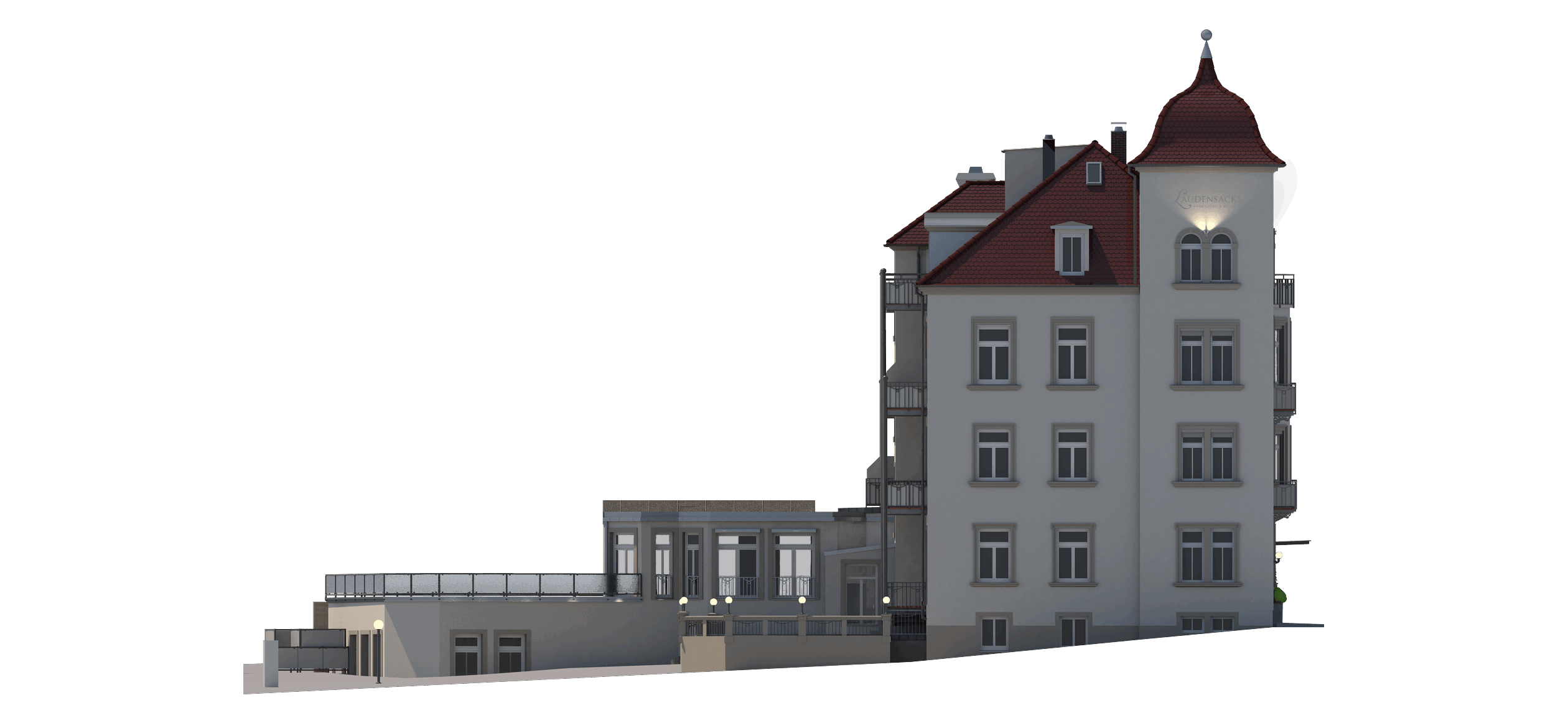 Laudensacks Parkhotel, Bad Kissingen – Ansicht Süd