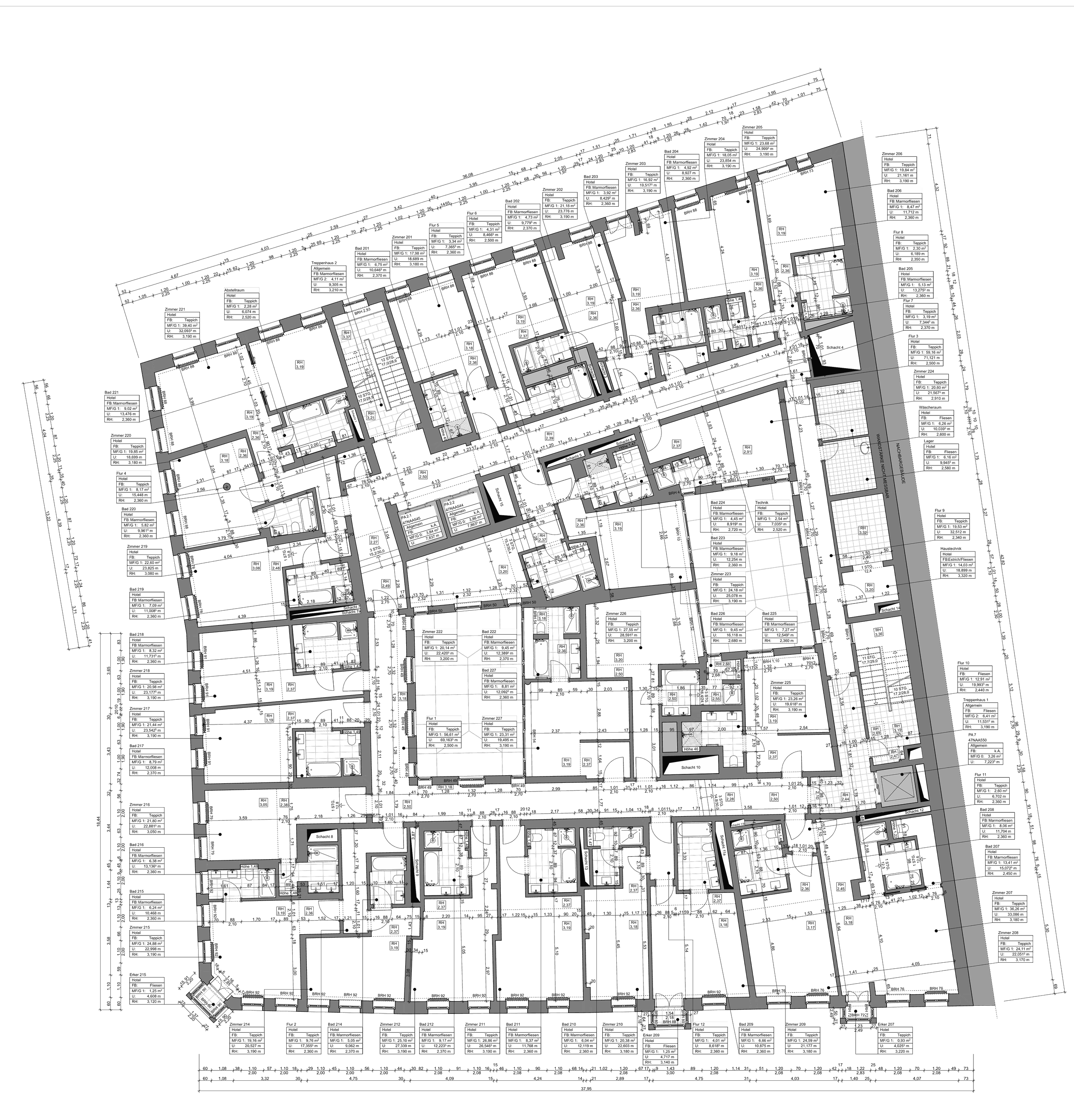 Quartier Frauenkirche II, Dresden – Grundriss 2. Obergeschoss