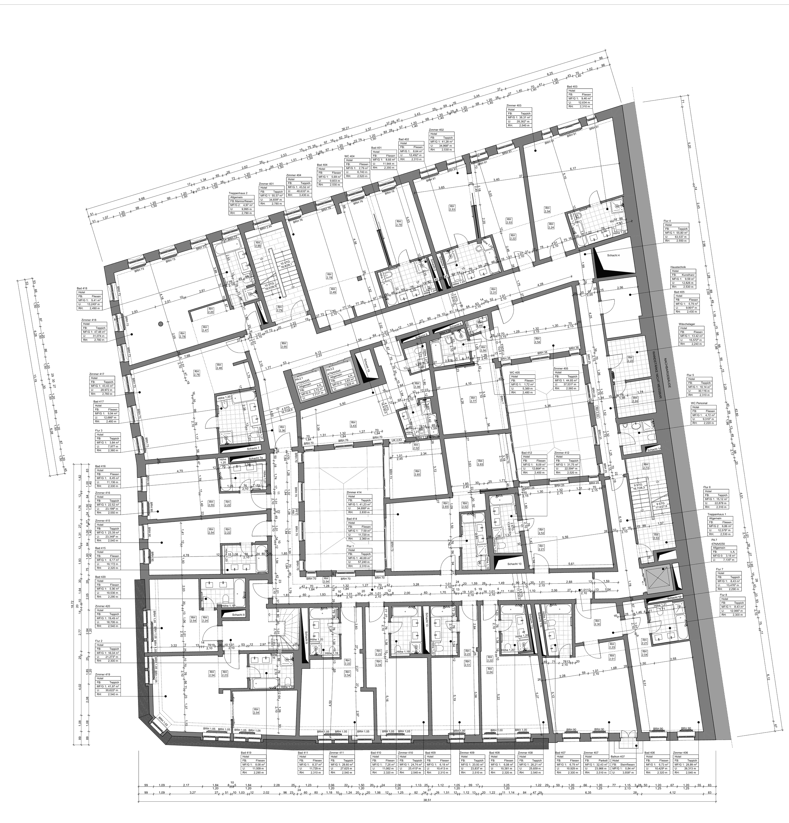 Quartier Frauenkirche II, Dresden – Grundriss 4. Obergeschoss