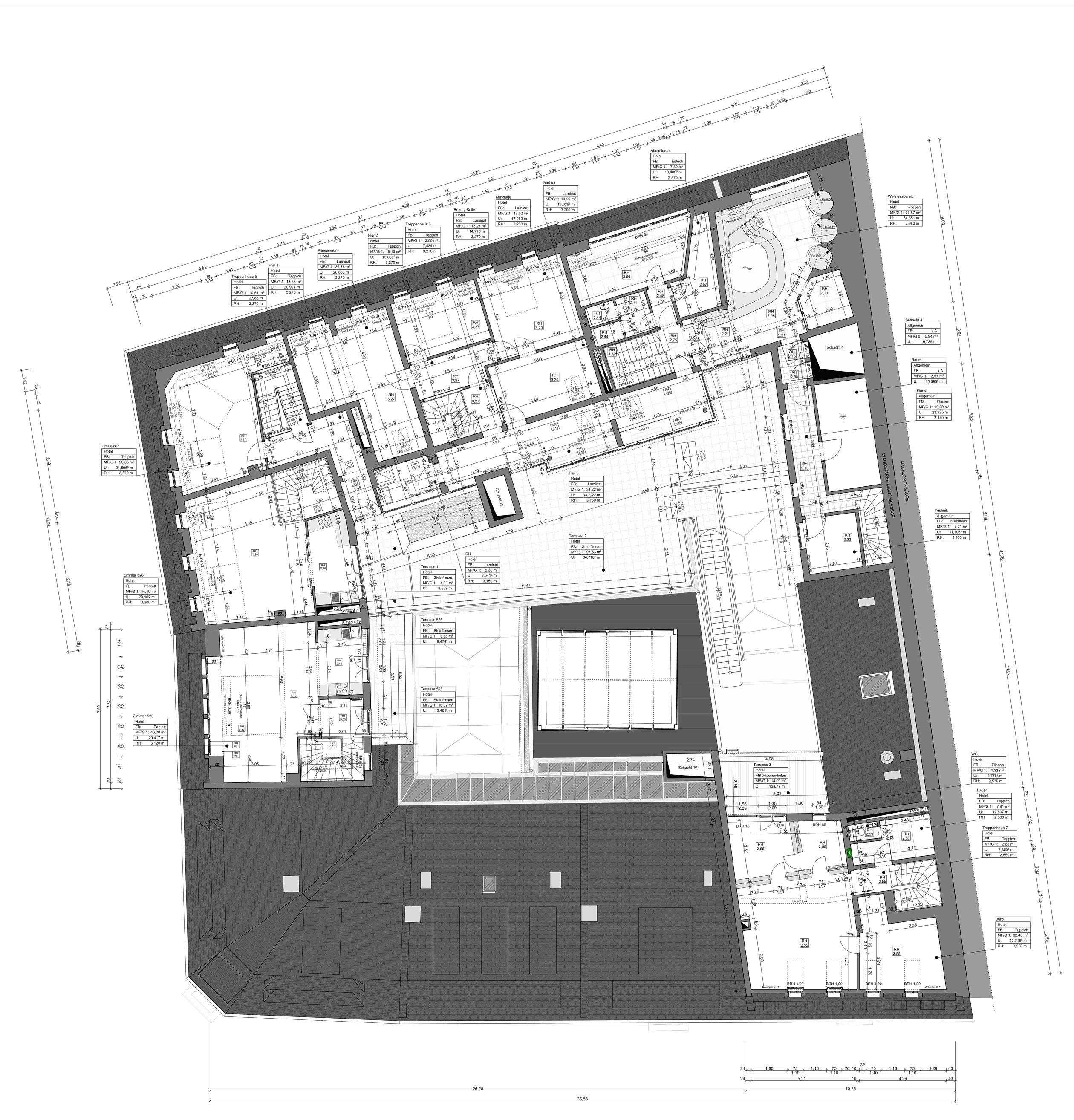 Quartier Frauenkirche II, Dresden – Grundriss 6. Obergeschoss
